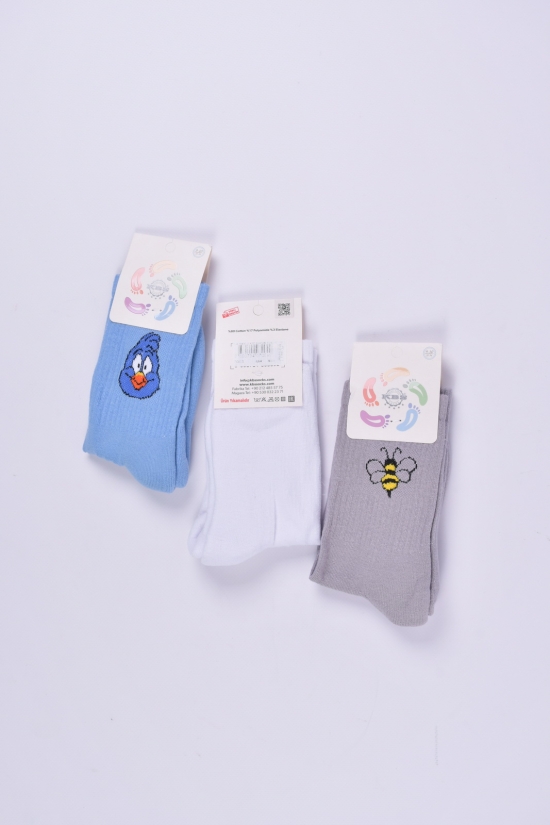 Носки для девочки (11-12) KBS размер 36-38 (махровая стелька) (Cotton 80%,Elastane 3%,Polyamide 17%) арт.3-20265