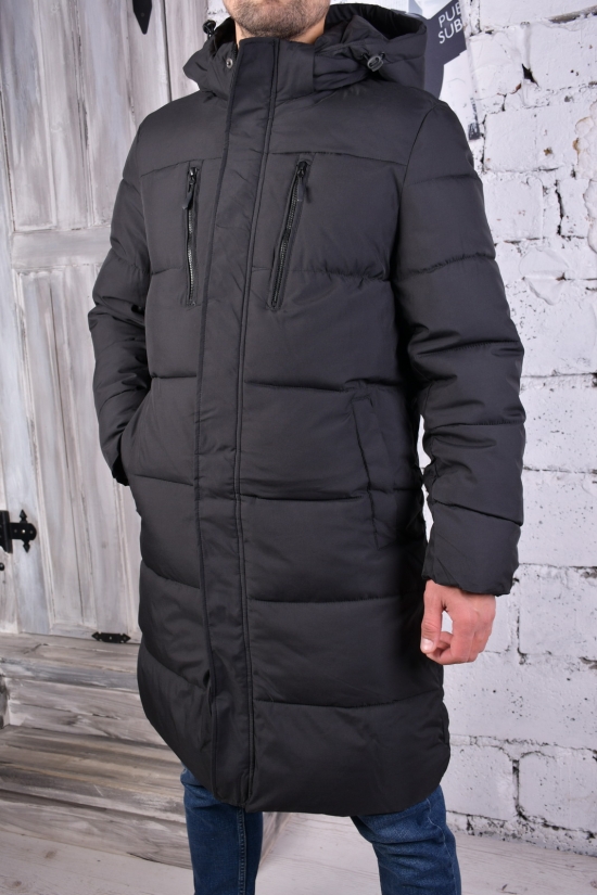 Пальто мужское (цв.черный) зимнее из плащёвки "АТЕ" Размер в наличии : 48 арт.8532