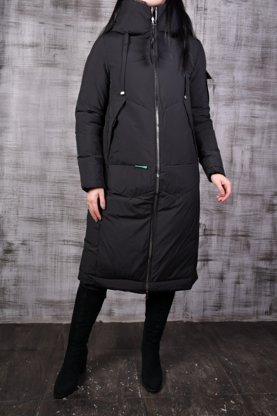 Пальто женское (цв.черный) из плащевки зимнее Размеры в наличии : 44, 46, 50, 52 арт.2229