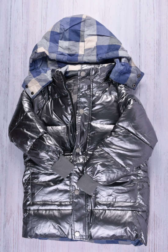Куртка для девочки (цв.серебро) болоневая зимняя Рост в наличии : 122, 128, 134 арт.2021-K2