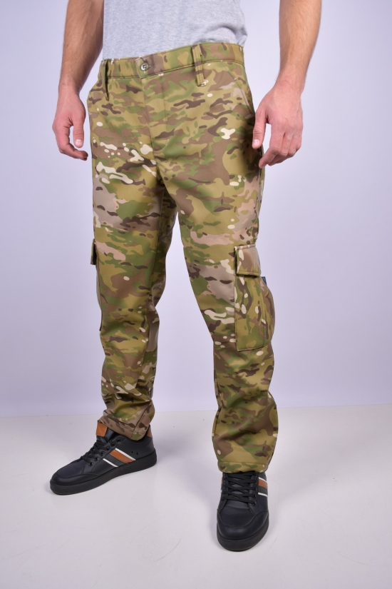 Чоловічі штани тактичні (кол. мультикам) на флісі "Flas" Розміри в наявності : 50, 52, 54, 56 арт.335