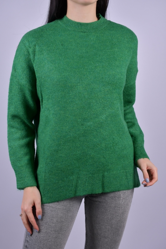 Свитер женский вязанный (цв.зеленый) "FIGO" размер 44-46 арт.4475