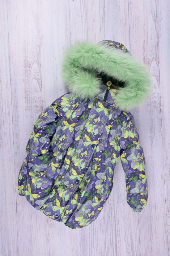 Куртка для девочки (цв.салатовый) зимняя на флисе из плащевки Рост в наличии : 104, 110, 116, 122 арт.Малышка