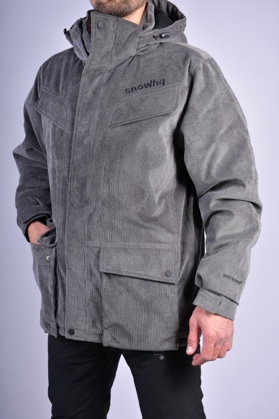 Куртка чоловіча лижна (колір сірий) тканина мікровельвет SNOW HEADQUARTER Розміри в наявності : 46, 48, 52, 54 арт.A0183