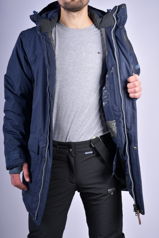 Куртка чоловіча лижна (кол. синій) з дихаючої мембранної тканини 10000mmSNOW HEADQUARTER Розмір в наявності : 48 арт.A-8751