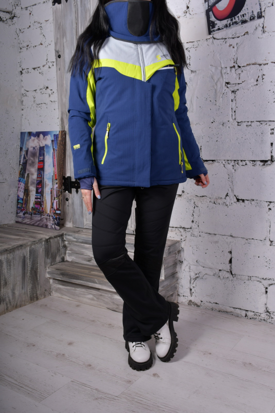 Куртка жіноча лижна (кол. синій) з плащової тканини SNOW HEADQUARTER Розміри в наявності : 42, 46 арт.B-8773
