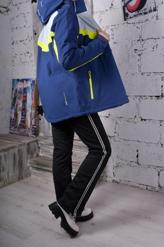 Куртка женская лыжная (цв.синий) из плащевки SNOW HEADQUARTER Размеры в наличии : 40, 42, 44, 46, 48 арт.B-8773