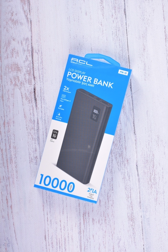 Power Bank аккумулятор 10000mAh (цв.черный) "ACL" арт.PW-10