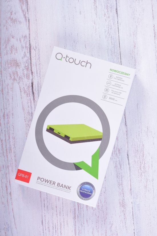 Power Bank аккумулятор 8000mAh (цв.синий) "Q-touch" ( MICRO USB) арт.QPB-81