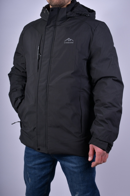 Куртка мужская (цв.черный) зимняя из плащевки Размер в наличии : 56 арт.22-38D