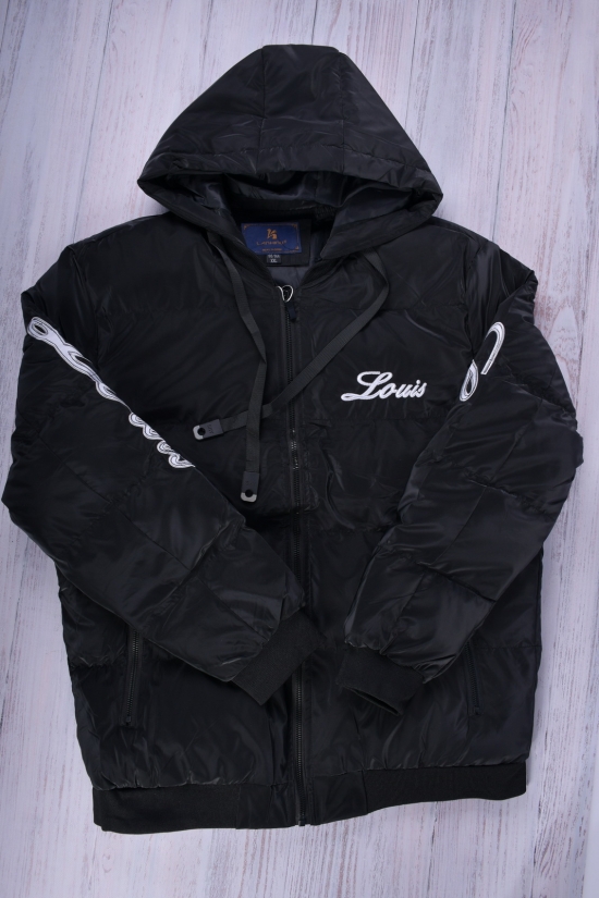 Куртка-бомбер мужская зимняя (цв.чёрный) болоньевая Размеры в наличии : 44, 46, 48 арт.1181