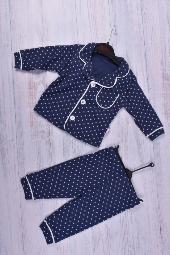 Пижама для девочки (цв.т.синий) трикотажная Рост в наличии : 68 арт.366811