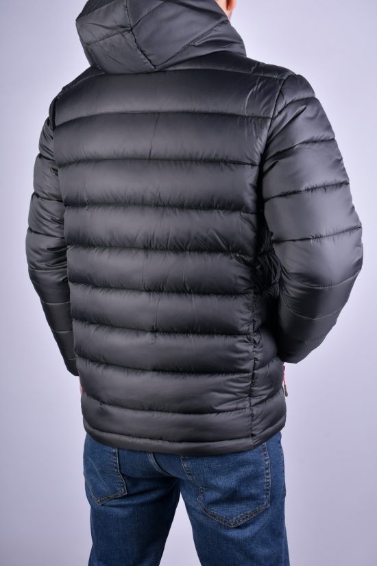 Курка чоловіча з плащової тканини зимова (кол. чорний) REMAIN Розміри в наявності : 48, 56 арт.1001