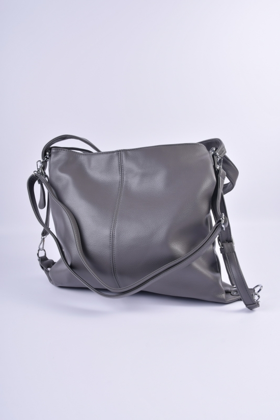 Сумка-рюкзак жіноча (кол. сірий) розмір 38/31/13 см арт.9122
