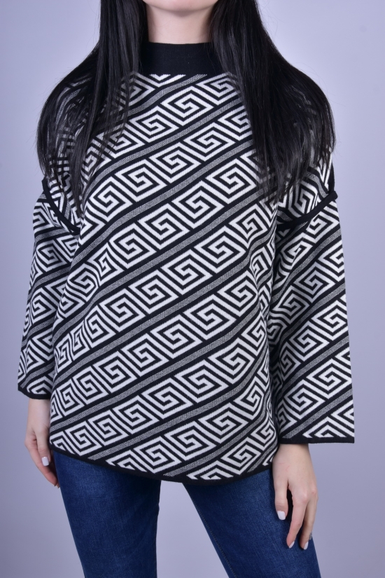 Жіночий светр в'язаний (кол. чорний) розмір 46-48 "KissMe" арт.Q230