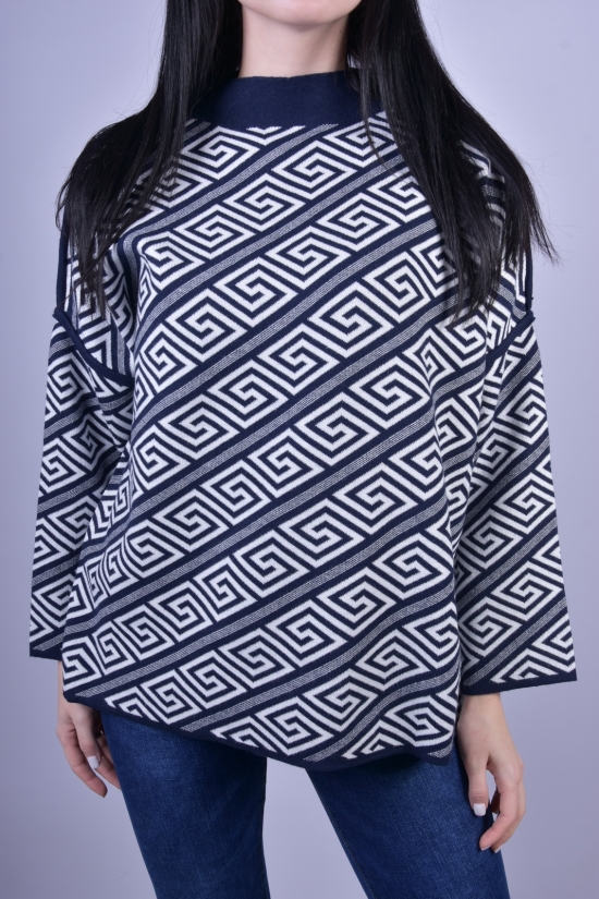 Жіночий светр в'язаний (кол. т. синій) розмір 46-48 "KissMe" арт.Q230