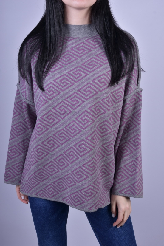 Жіночий светр в'язаний (кол. сірий) розмір 46-48 