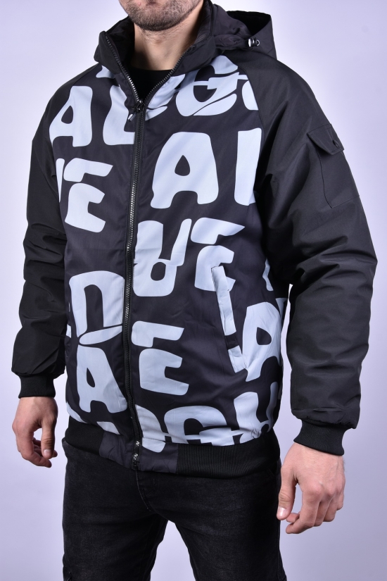 Куртка чоловіча демісезонна (колір сірий) з плащової тканини "KDQ" (двостороння) Розміри в наявності : 44, 46, 48, 50, 52 арт.EM23062