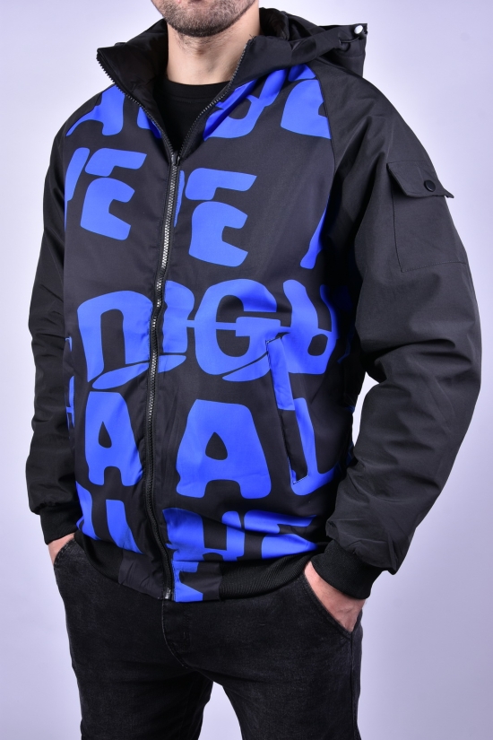 Куртка мужская демисезонная (цв.синий) из плащевки "KDQ" (двухсторонняя) Размеры в наличии : 44, 48, 50, 52 арт.EM23062