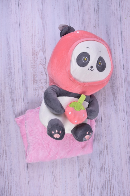 Комплект игрушка с пледом (цв.розовый) размер пледа 120/160см вес 900 гр. арт.7521