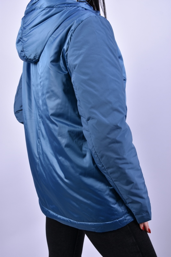 Куртка жіноча демісезонна (кол. морської хвилі) з плащівки "DS" Розміри в наявності : 46, 48, 50, 52 арт.B3062