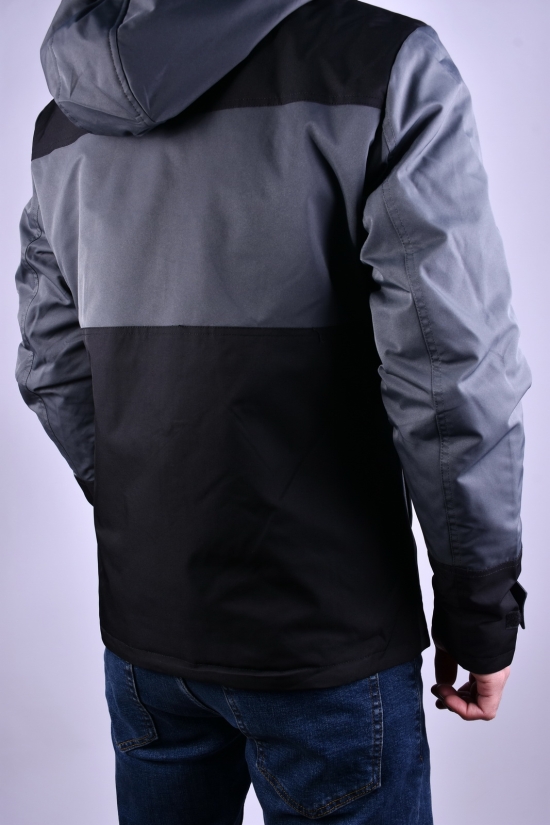 Куртка мужская из плащевки (цв.т.серый) демисезонная"ATE" Размеры в наличии : 44, 46, 48 арт.8887