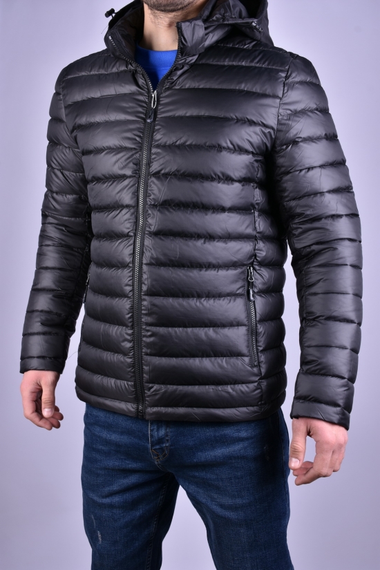 Куртка чоловіча з плащової тканини (кол. чорний) демісезонна "ATE" Розміри в наявності : 46, 48, 50, 54 арт.2305