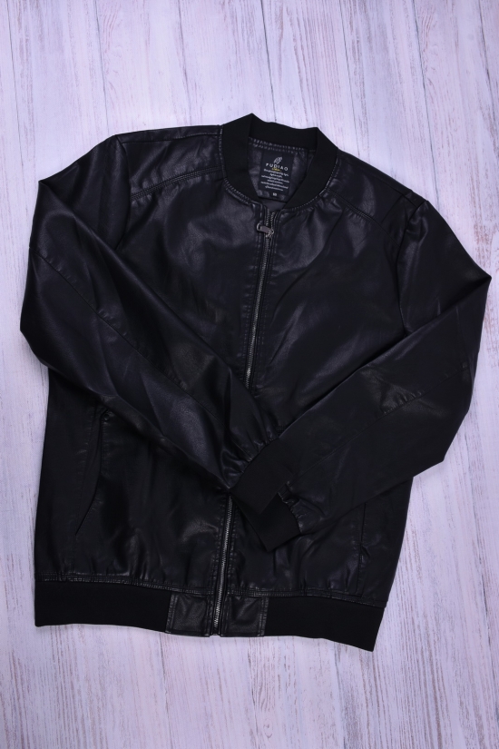 Куртка чоловіча (кол. чорний) демісезонна з Екошкіри Розміри в наявності : 60, 62 арт.169