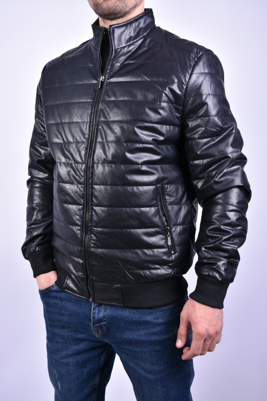 Куртка чоловіча (кол. чорний) демісезонна з Екошкіри Розмір в наявності : 54 арт.877
