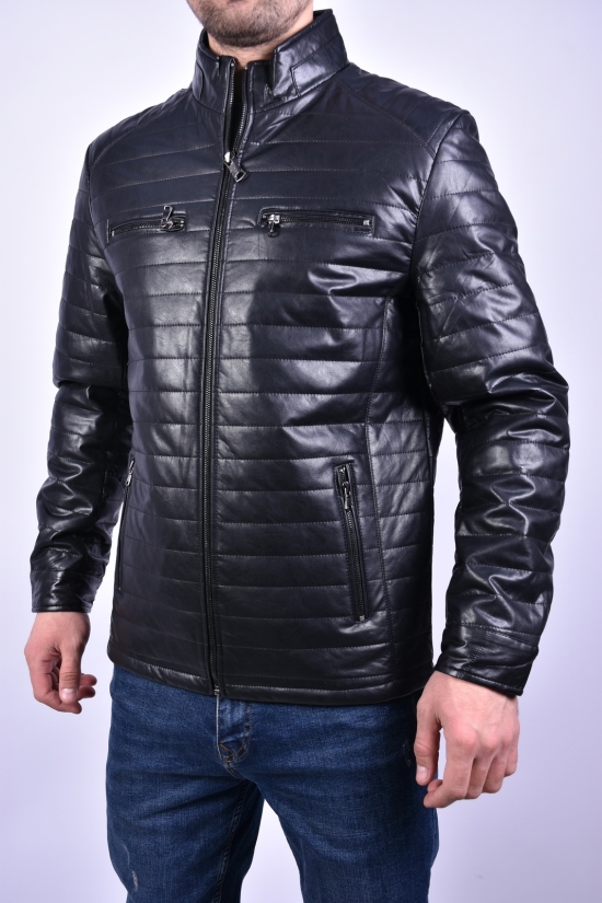 Куртка чоловіча (кол. чорний) демісезонна з Екошкіри Розміри в наявності : 48, 50 арт.602