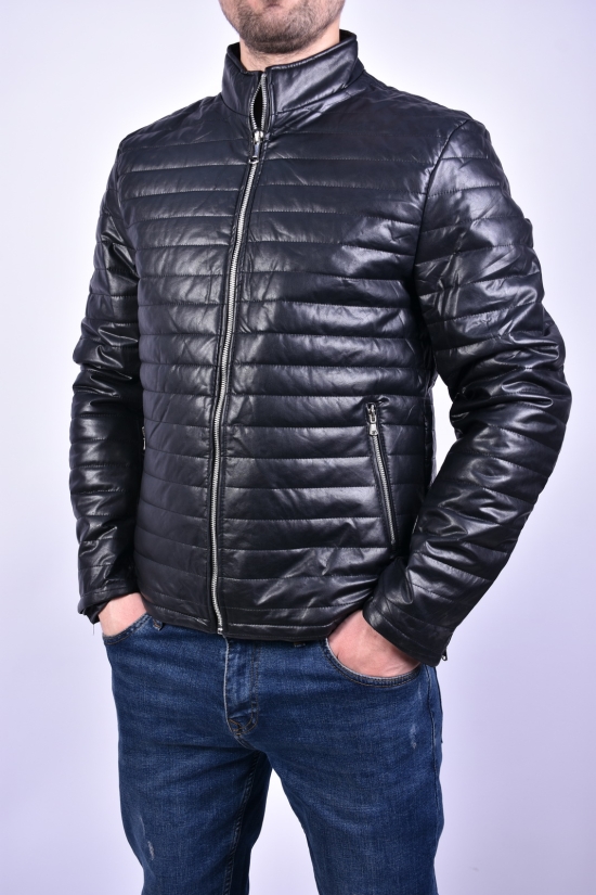 Куртка чоловіча (кол. чорний) демісезонна з Екошкіри Розмір в наявності : 46 арт.503