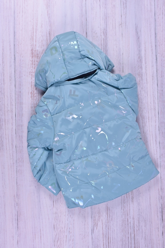 Куртка для девочки (цв.голубой) демисезонная болоневая "ELEGANCE" Рост в наличии : 98 арт.47