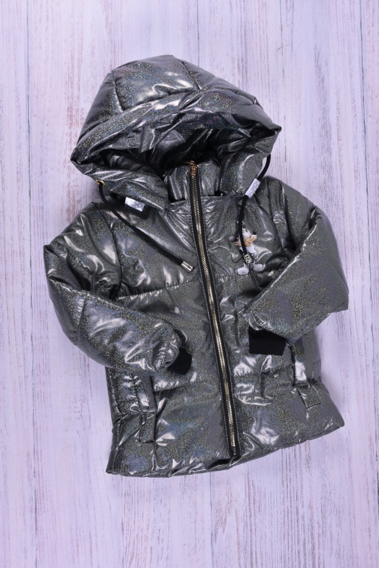 Куртка для девочки (цв.серый) демисезонная болоневая Рост в наличии : 80, 86, 92 арт.030