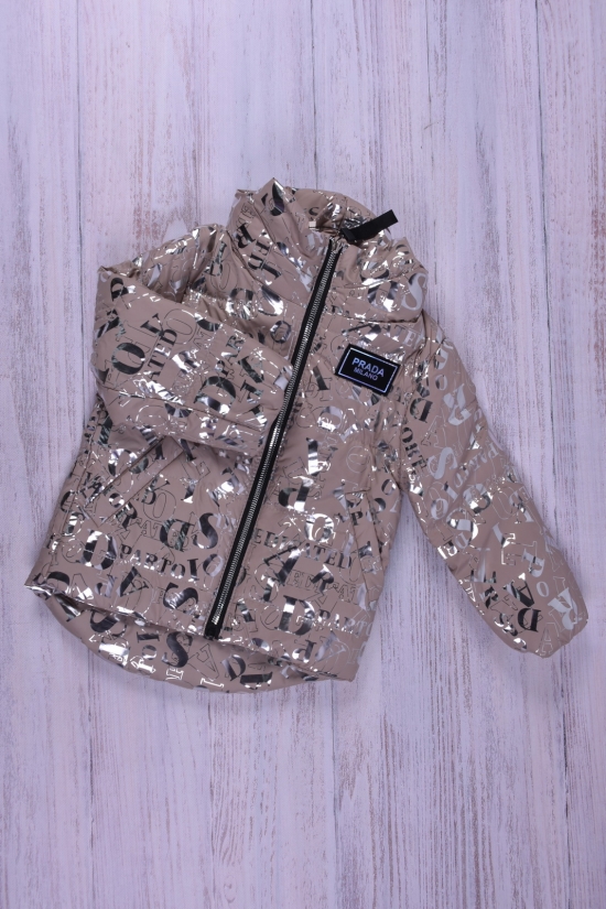Куртка для девочки (цв.капучино) демисезонная болоневая "PRADA" Рост в наличии : 98 арт.41