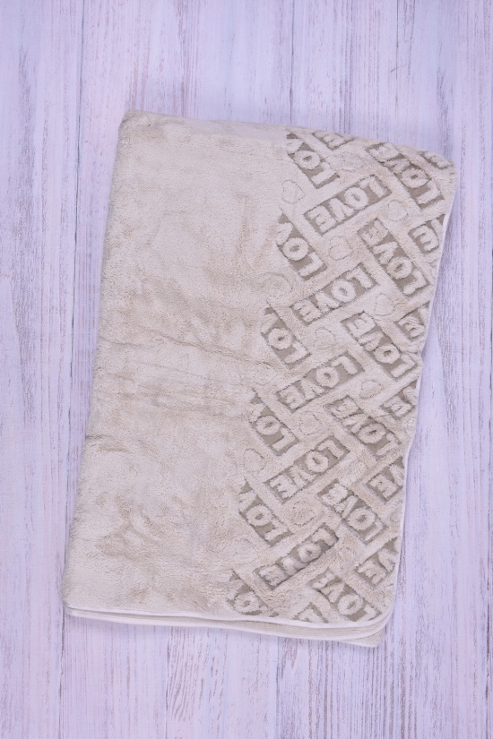 Полотенце для сауны ткань микрофибра (цв.кремовый) Koloco размер 80/160 см (вес 440г.) арт.775-22