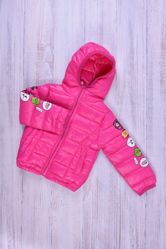 Куртка для дівчинки демісезонна (кол. малиновий) з плащової тканини. Зріст в наявності : 86, 92, 98, 104, 110 арт.014