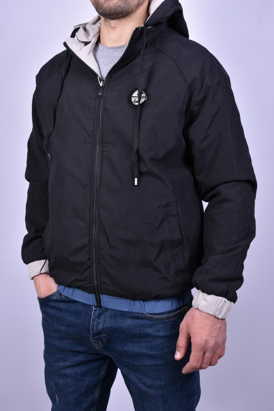 Куртка мужская демисезонная двухсторонняя (цв.св.серый/черный) с плащевки Размеры в наличии : 44, 46, 48, 50 арт.5-5