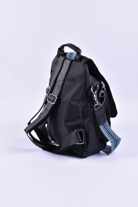 Рюкзак жіночий (кол. чорний) з плащової тканини розмір 30/23/8 см. арт.7773-2