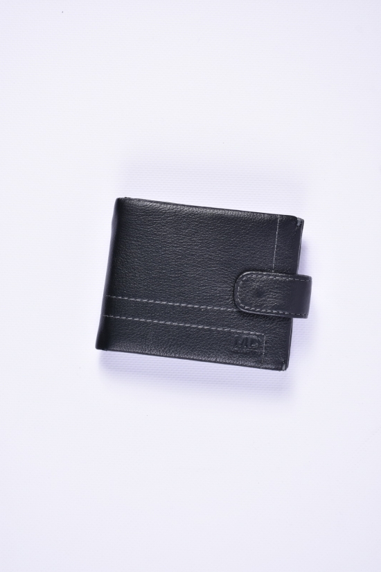 Кошелек кожаный мужской (цв.чёрный) размер 11/9 см арт.MD555E-5