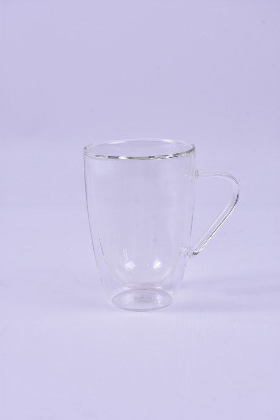 Чашка стеклянная с двойным дном 330мл 