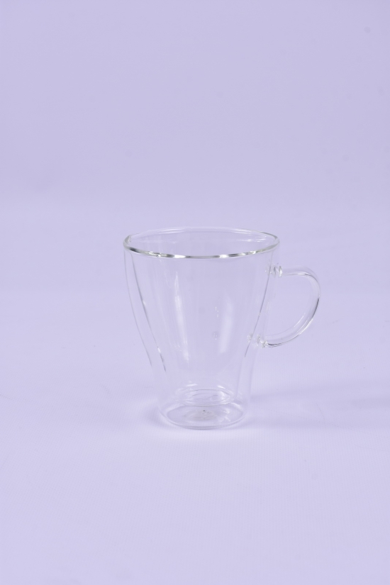 Чашка скляна з подвійним дном 250мл 