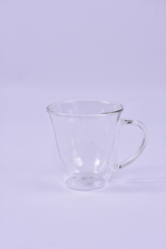 Чашка скляна з подвійним дном 350мл "Бергамо" Helios арт.6752