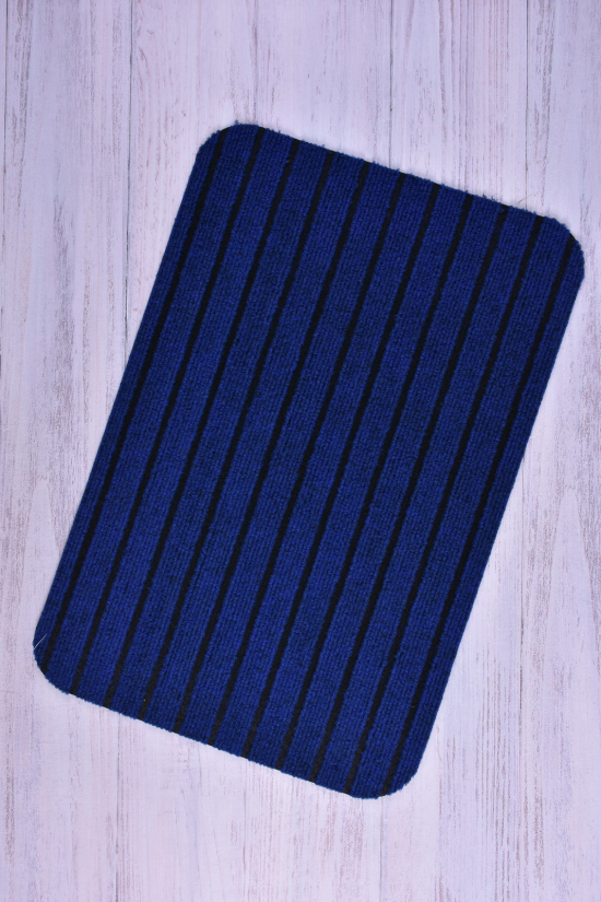 Коврик на резиновой (цв.синий) основе размер 40/60 см. арт.LB308-04
