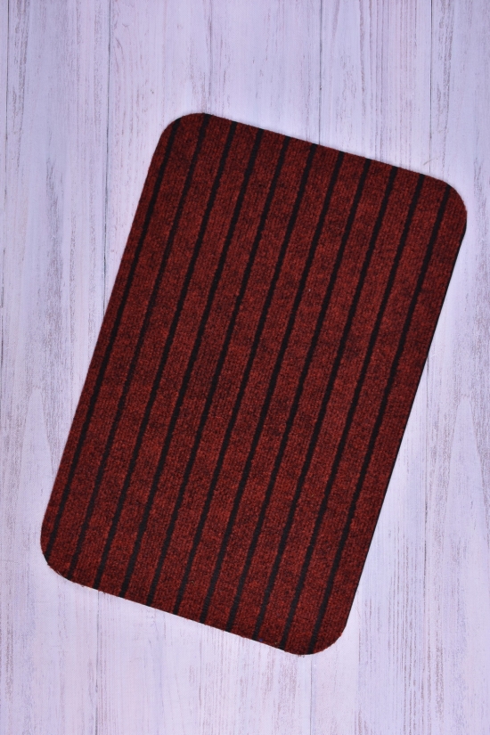 Коврик на резиновой (цв.бордовый) основе размер 40/60 см. арт.LB308-04