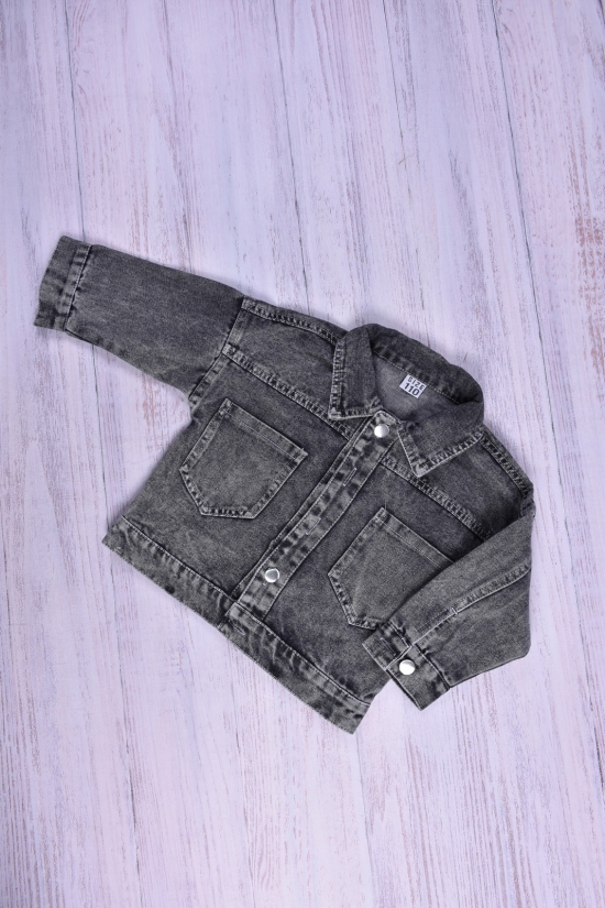 Пиджак джинсовый для девочки (цв.серый) Рост в наличии : 86, 98, 110 арт.2017/1