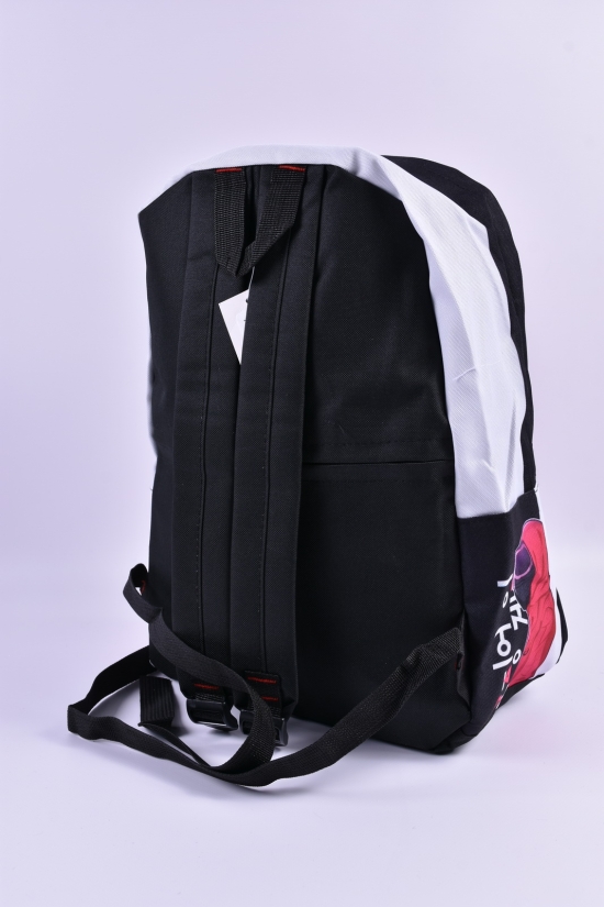 Рюкзак из плащевки (цв.черный/белый) размер 42/28/14 см. арт.363-3