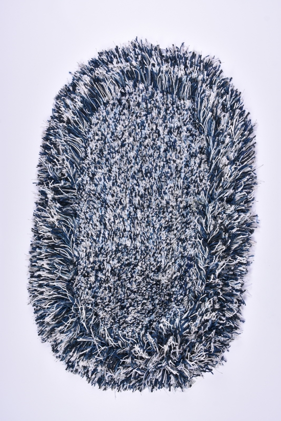 Коврик "травка" на тканевой основе (цв.т.синий) размер 50/70 см арт.2020-031