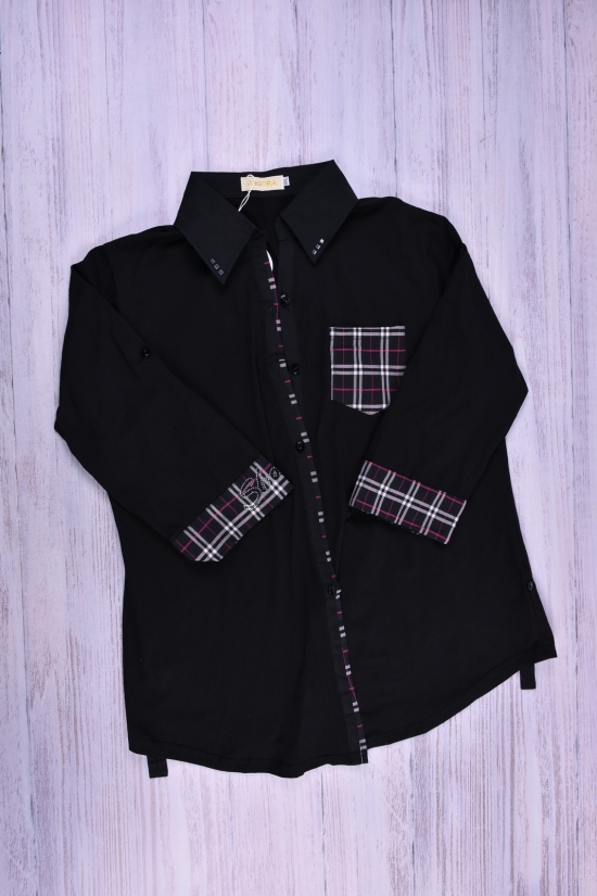 Рубашка женская (цв.черный) стрейчевая "ANGORA" Размер в наличии : 50 арт.700
