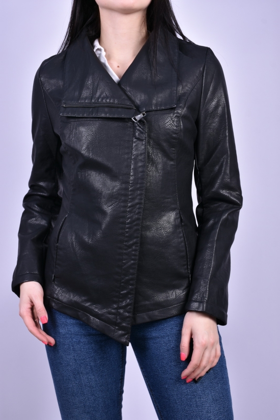 Куртка женская (цв.чёрный) демисезонная экокожа "YARINA" Размеры в наличии : 38, 40, 42, 44 арт.B356
