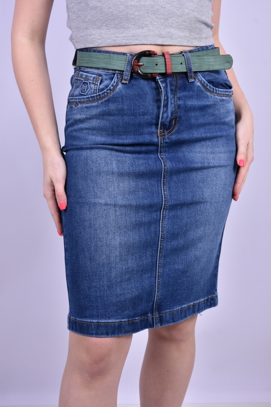 Спідниця жіноча джинсова з поясом "ZJY" Розміри в наявності : 28, 29, 32 арт.C5827